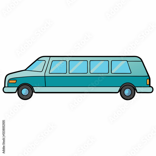 limousine isolated on white