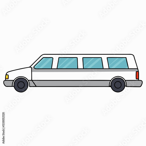 limousine isolated on white