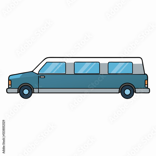 limousine isolated on white