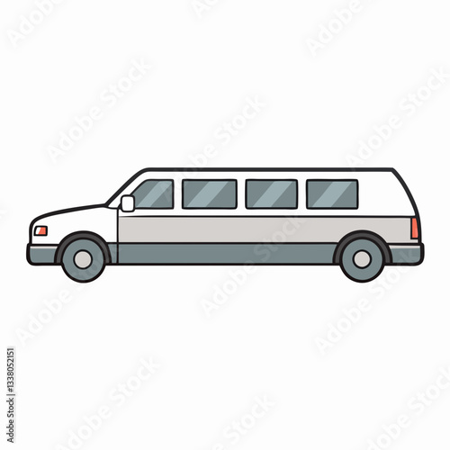 limousine isolated on white