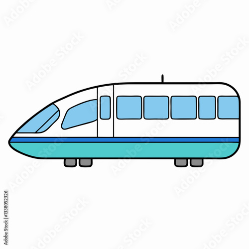 vector illustration of a monorail