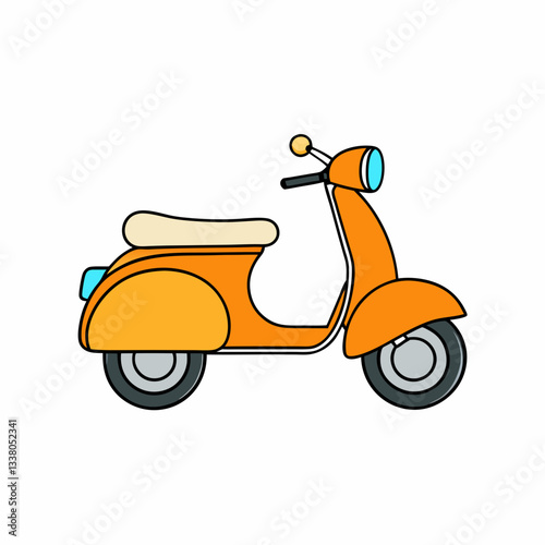 vintage scooter vector illustration