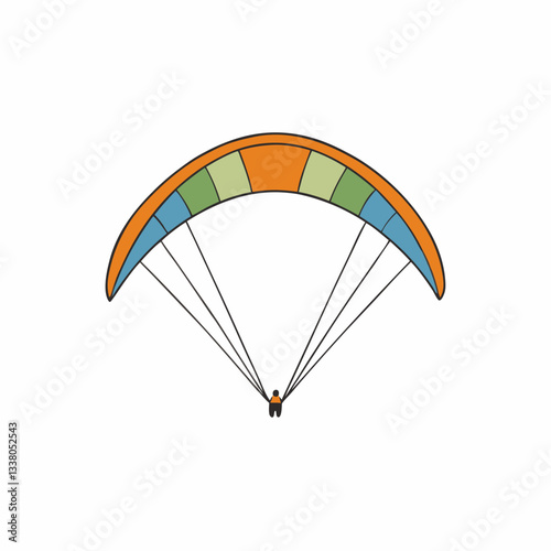 paraglider isolated on white