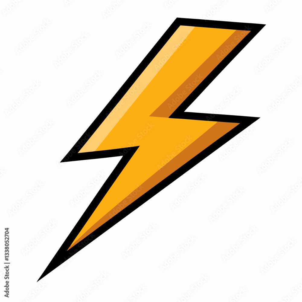 angular lightning strike with bold contrast angular lightning strike with bold contrast