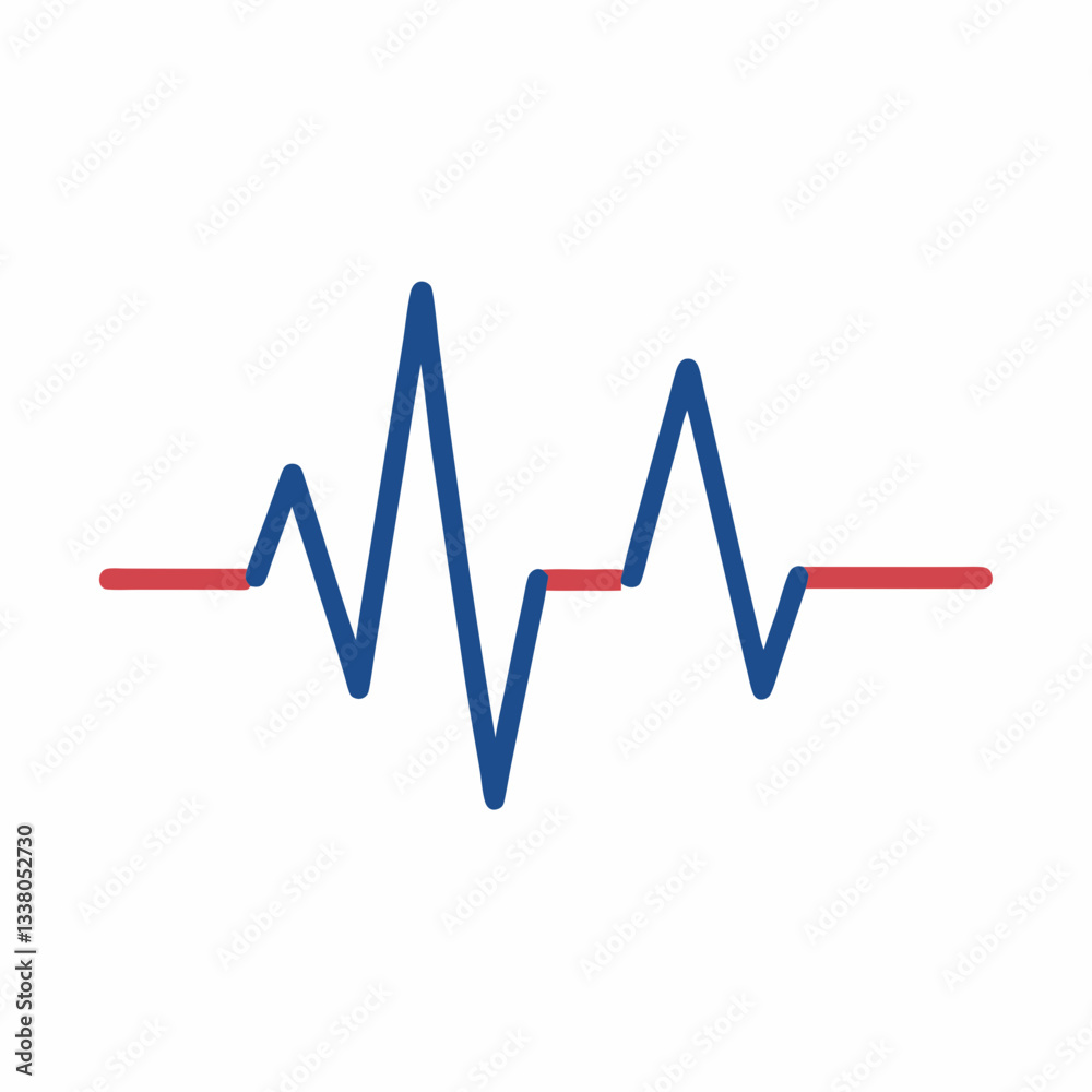 modern heartbeat line with smooth rhythm modern heartbeat line with smooth rhythm