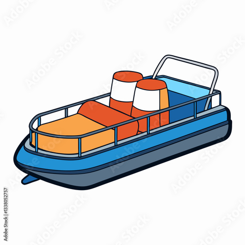 vector illustration of a boat
