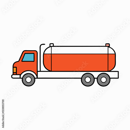vector illustration of a tanker truck
