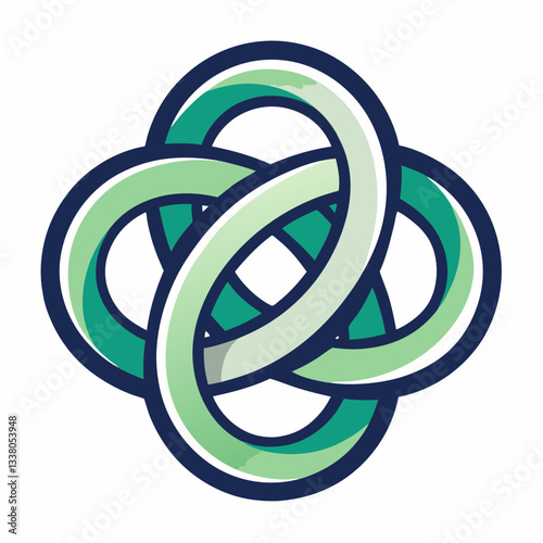 intertwined knots with organic curves