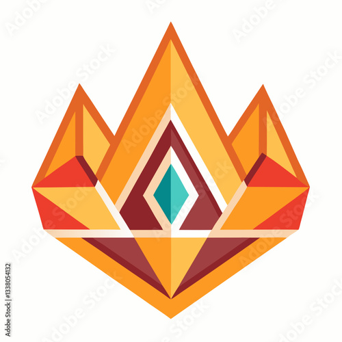 geometric crown with royal symmetry