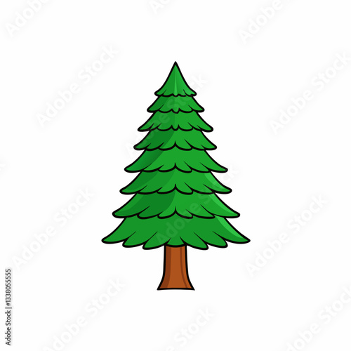 cedar tree vector illustration