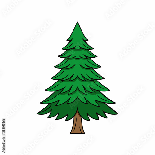 cedar tree vector illustration