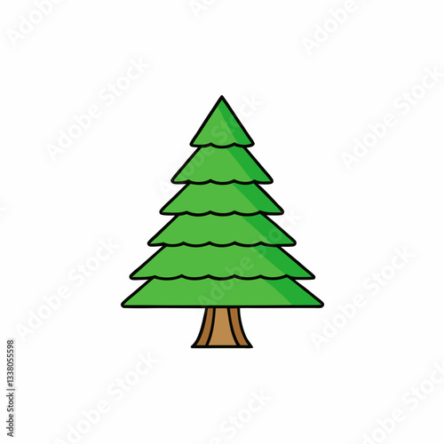cedar tree vector illustration