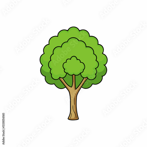 elm tree isolated on white