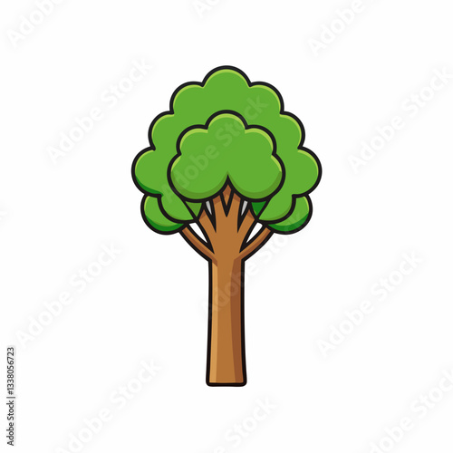 kauri tree vector illustration