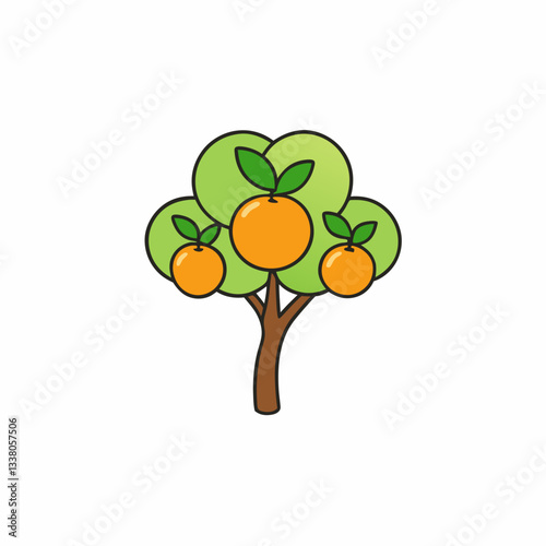 peach tree with fruits