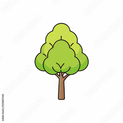 vector illustration of a pear tree