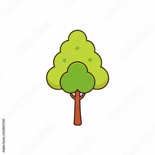 vector illustration of a pear tree