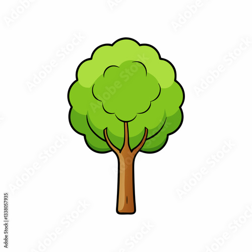 poplar tree isolated on white background