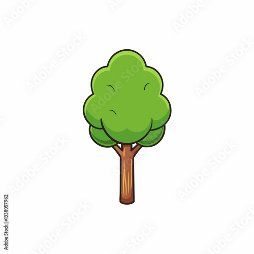 poplar tree isolated on white background