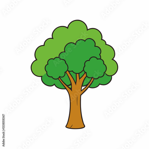sassafras tree vector illustration