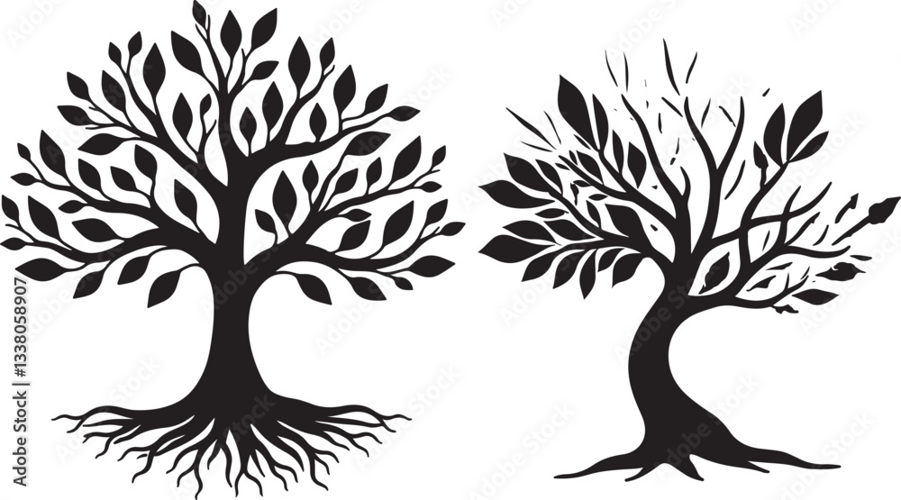 Obraz premium A drawing of a tree with the word tree on it