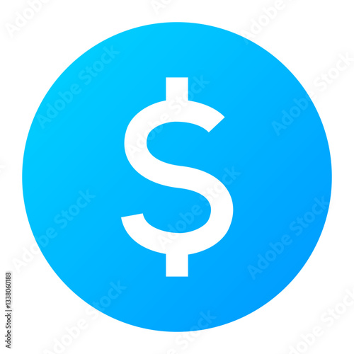 Coin Icon. Coin, Dollar, Currency, Money, Cash, Gold, Investment, Trade. Vector Icon Illustration