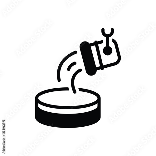 Black solid icon for metallurgy