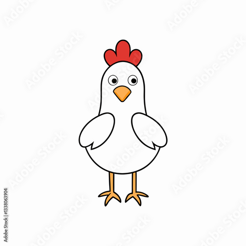 chicken cartoon vector