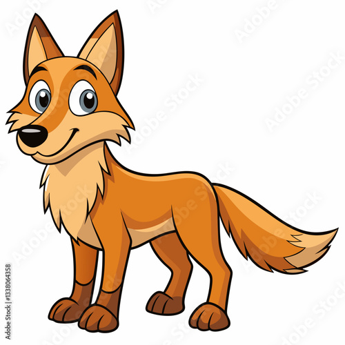 coyote cartoon isolated on white