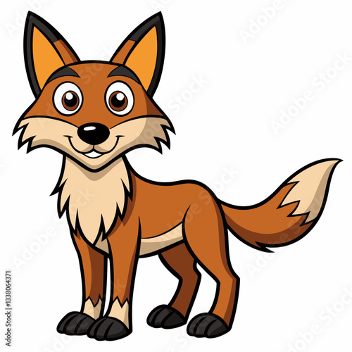 coyote cartoon isolated on white