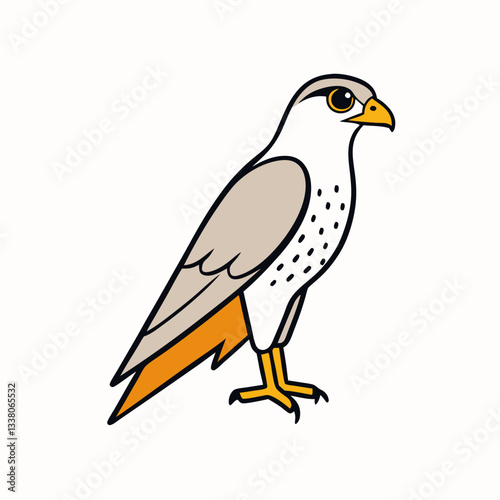 vector illustration of a falcon