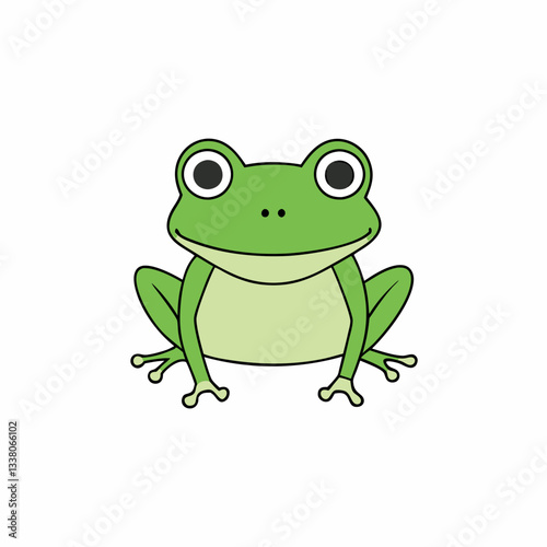 frog on white background