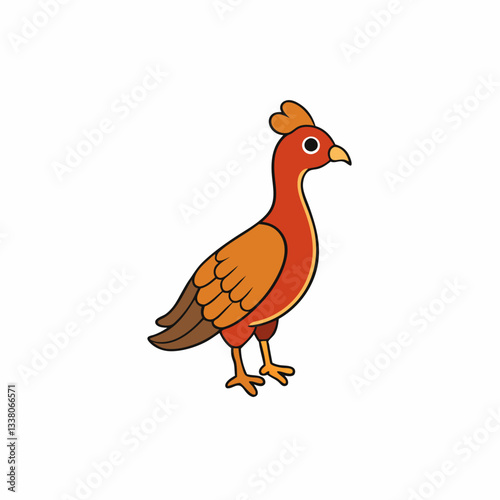 grouse isolated on white