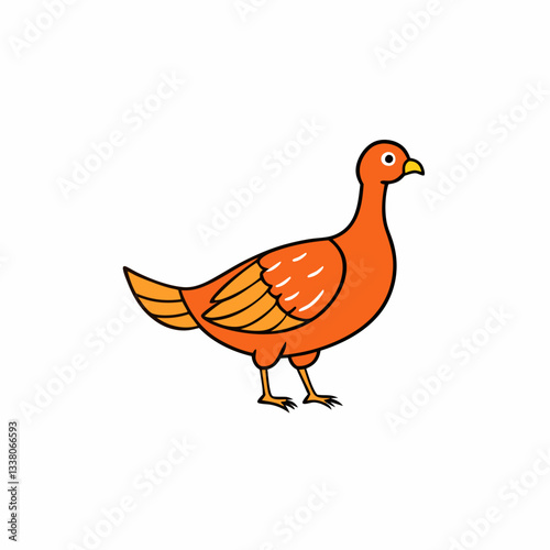 grouse isolated on white