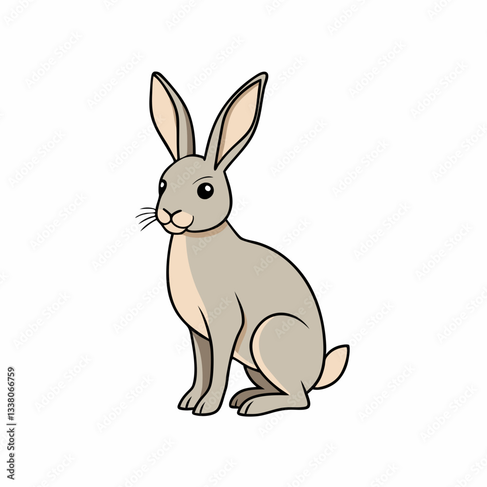 Fototapeta premium vector illustration of a hare