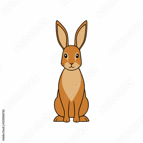 vector illustration of a hare