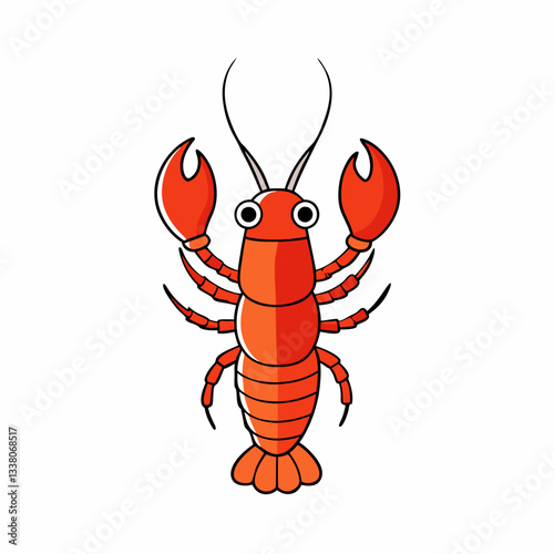 vector illustration of a lobster