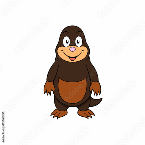 mole cartoon vector illustration