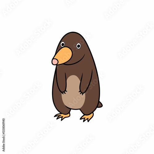 vector illustration of a mole