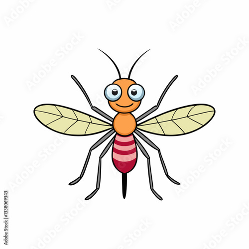 mosquito on white background