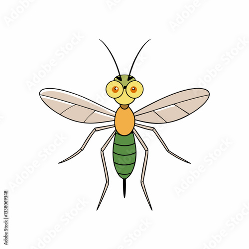 mosquito on white background