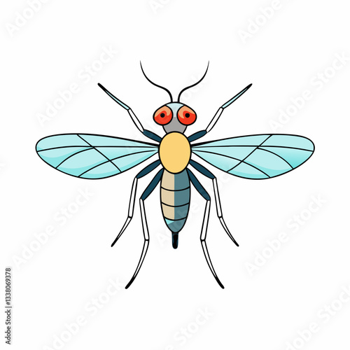 mosquito on white background