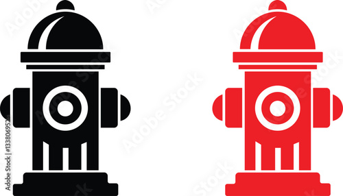 Fire Hydrant  Icon Set Eps 10 