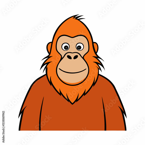 orangutan cartoon vector illustration