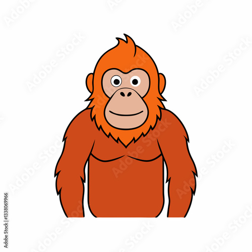 orangutan cartoon vector illustration