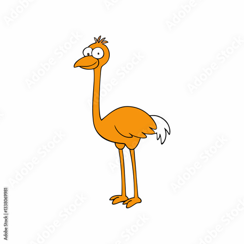 vector illustration of an ostrich