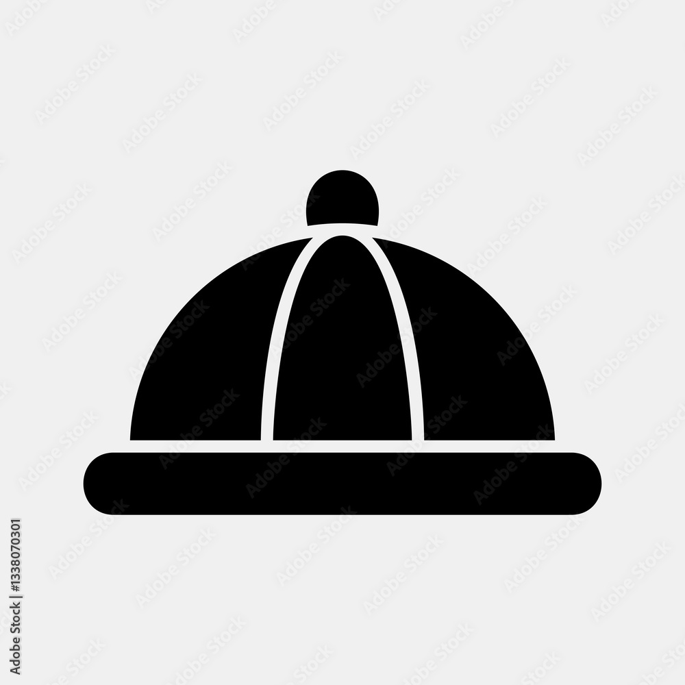 Fototapeta premium Icon chinese hat. Chinese New Year celebration elements. Icons in glyph style. Good for prints, posters, logo, party decoration, greeting card, etc.
