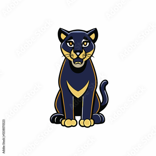 panther on a white background