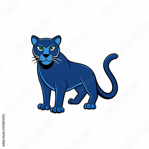 panther on a white background
