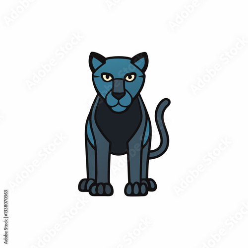 panther on a white background